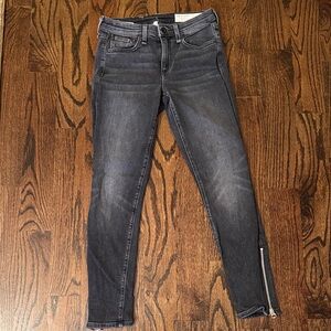 Rag & Bone Washed Out Black Denim Skinny Jeans
